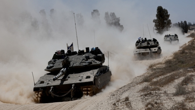 Vehículos militares israelís en Gaza (Reuters/Amir Cohen)