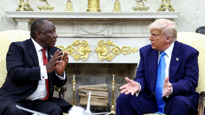 Trump e Ramaphosa, na Casa Branca este mércores (REUTERS/Kevin Lamarque)