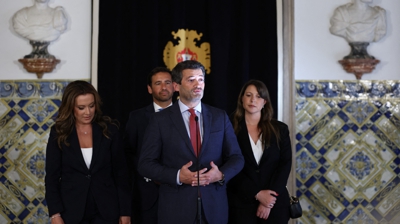 André Ventura, líder da formación de ultradereita Chega (Reuters/Rodrigo Antunes)
