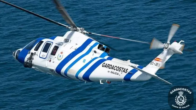 Helicóptero 'Pesca I'. Imaxe de arquivo de Gardacostas de Galicia, Salvamento Marítimo