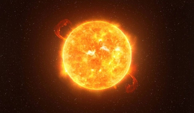 Imaxe da actividade solar da Axencia Espacial Española. Goberno de España