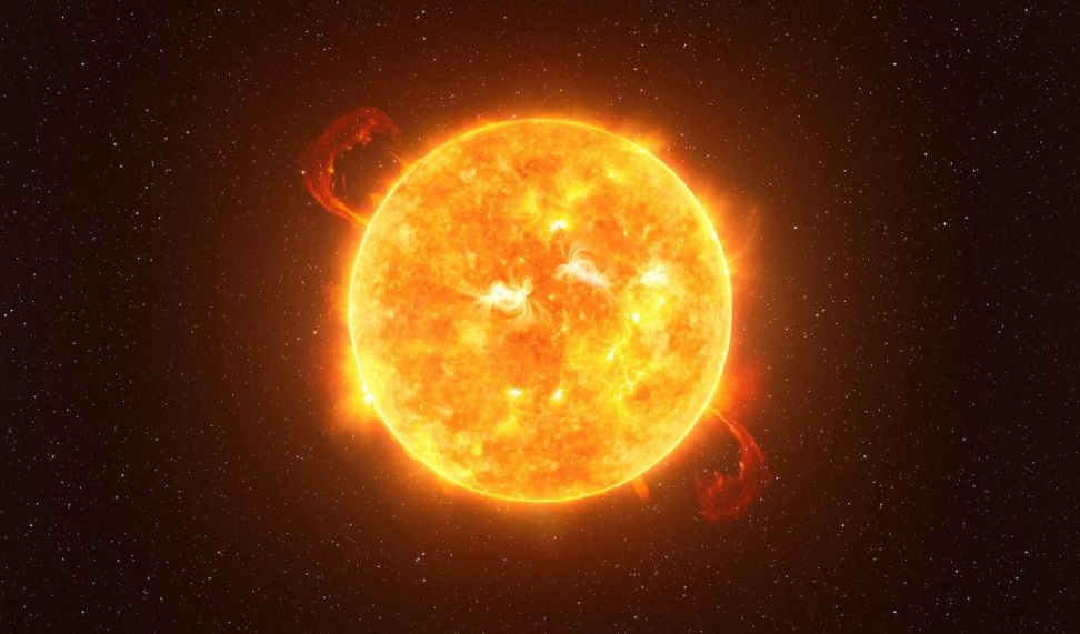 Imaxe da actividade solar da Axencia Espacial Española. Goberno de España
