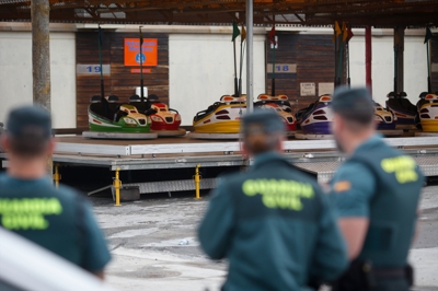 Varios axentes da Garda Civil vixían a zona onde ocorreu o suceso. (Carlos Castro/Europa Press).