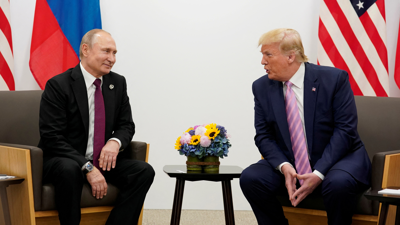 O presidente ruso Vladímir Putin e o presidente estadounidense Donald Trump,/Kevin Lamarque/Reuters
