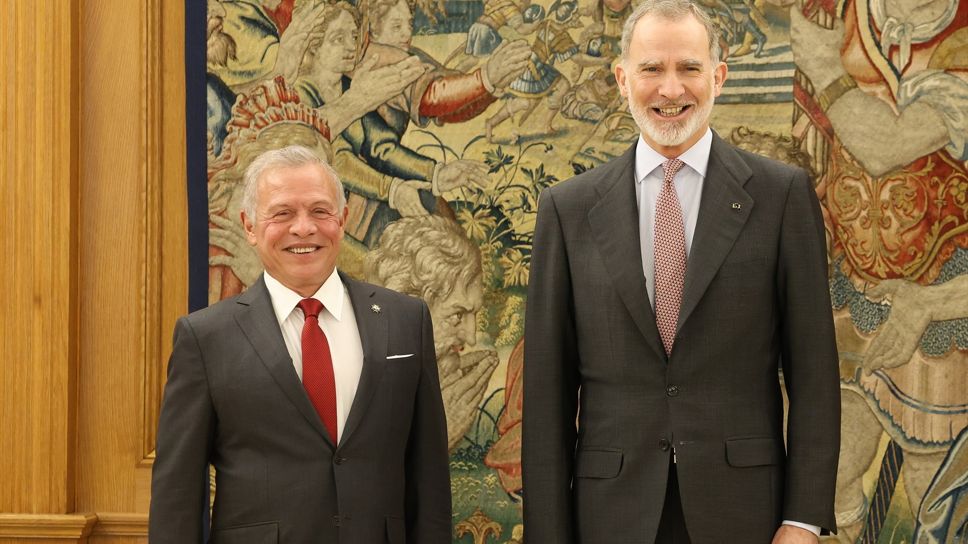 O rei Filipe VI recibe o rei de Xordania, Abdalá II (Marta Fernánde /Europa Press)