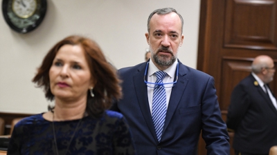 O exsecretario de Estado de Seguridade Francisco Martínez chegando á Comisión de Investigación do Congreso en outubro de 2024 (Fernando Sánchez / Europa Press)