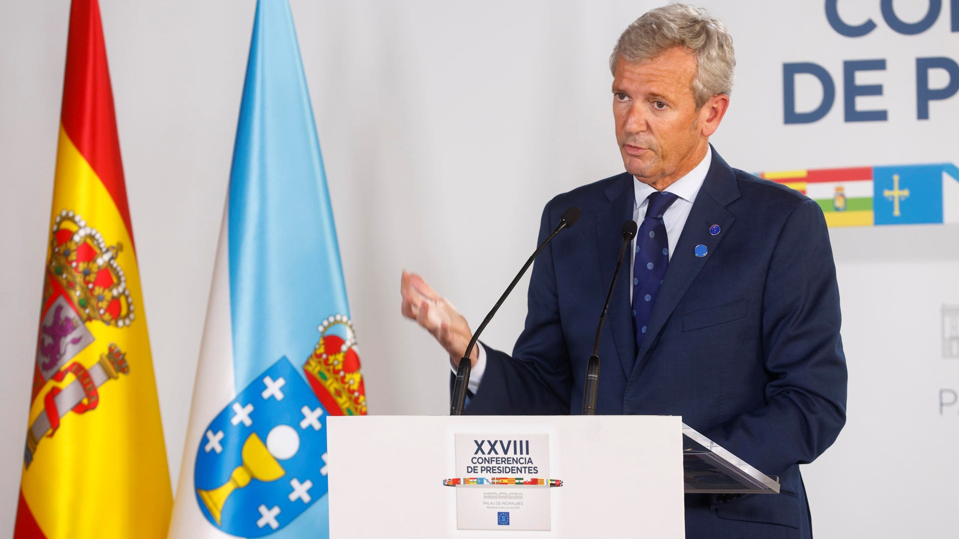 O xefe do Goberno galego na comparecencia ao remate da Conferencia de Presidentes (EFE/ Quique García)