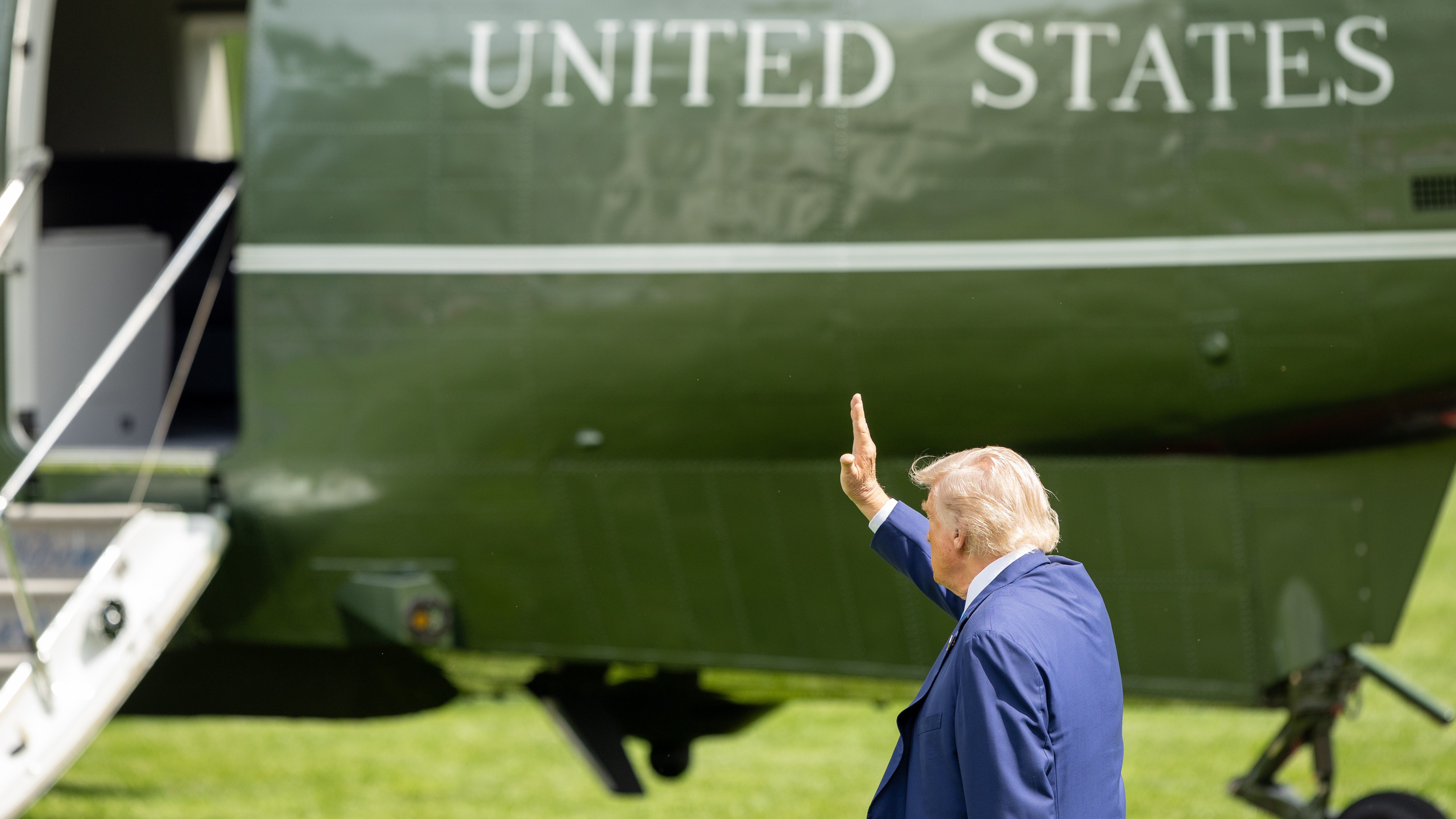 Trump na Casa Branca este sábado. Hu Yousong/Xinhua News