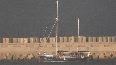 O Madleen chegou a pasada noite ao porto de Ashdod ( REUTERS/Amir Cohen)