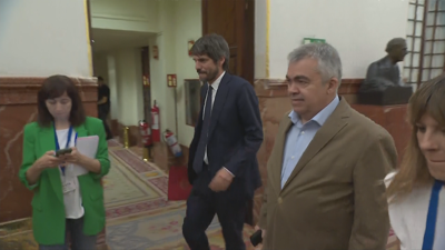 Santos Cerdán, este mércores nos corredores do Congreso dos Deputados