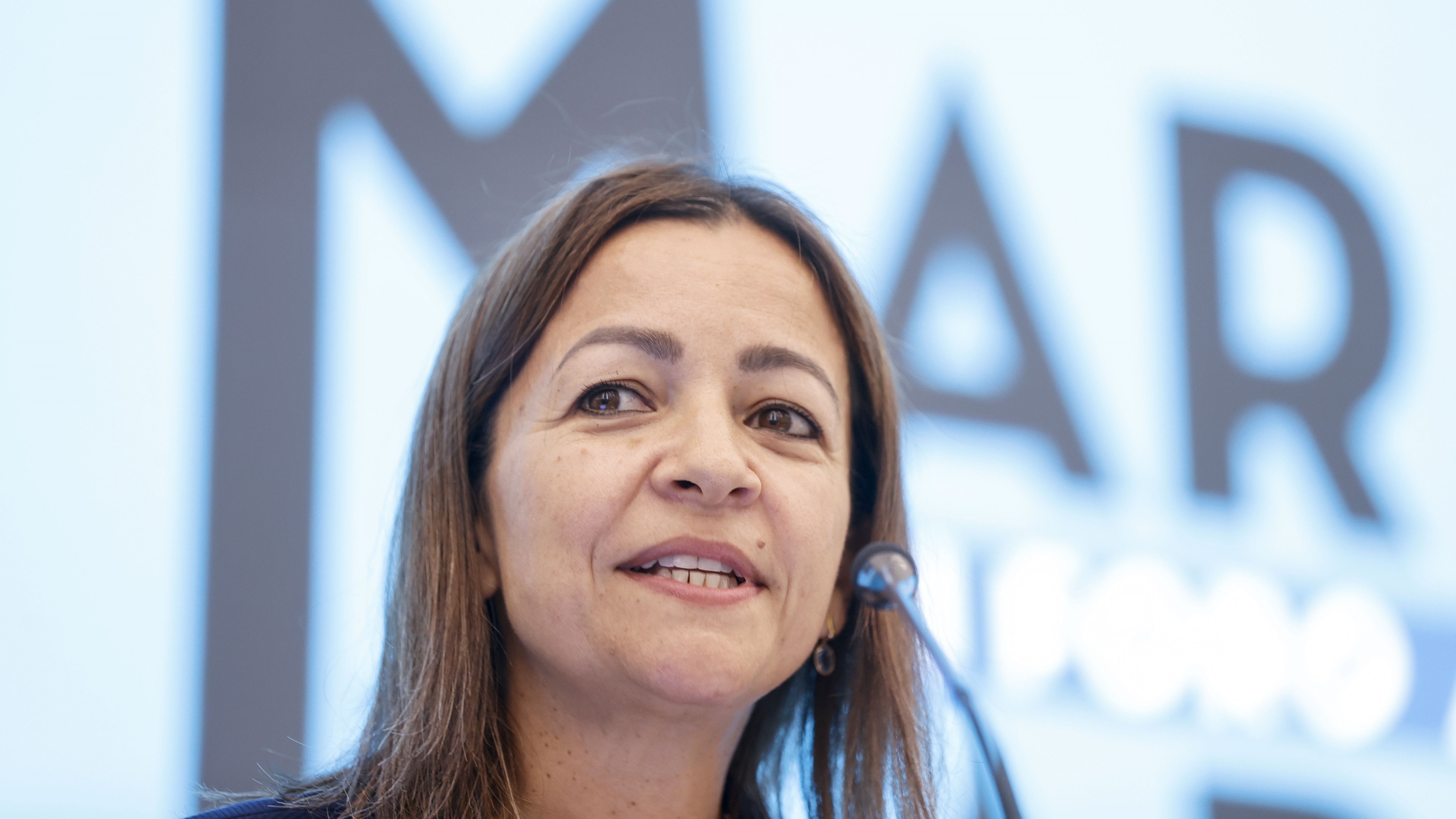 A conselleira do Mar, Marta Villaverde, participa no III Foro Azul Mar de Mares (EFE/Cabalar)