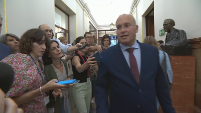 Miguel Tellado, á súa chegada ao Congreso dos Deputados este xoves