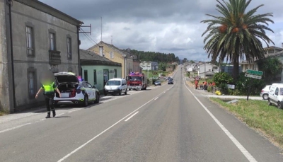 O lugar do accidente. FOTO: Garda Civil