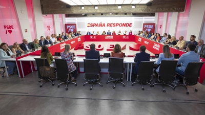 Xuntanza da Executiva Federal do PSOe este luns (EFE/PSOE/Eva Ercolanese)