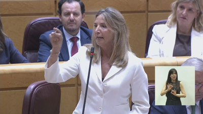 Imaxe da sesión de control ao Goberno no Senado, este martes