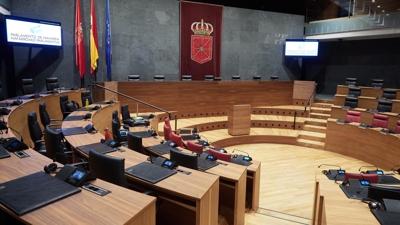 Salón de Plenos do Parlamento de Navarra. (Europa Press-Arquivo)