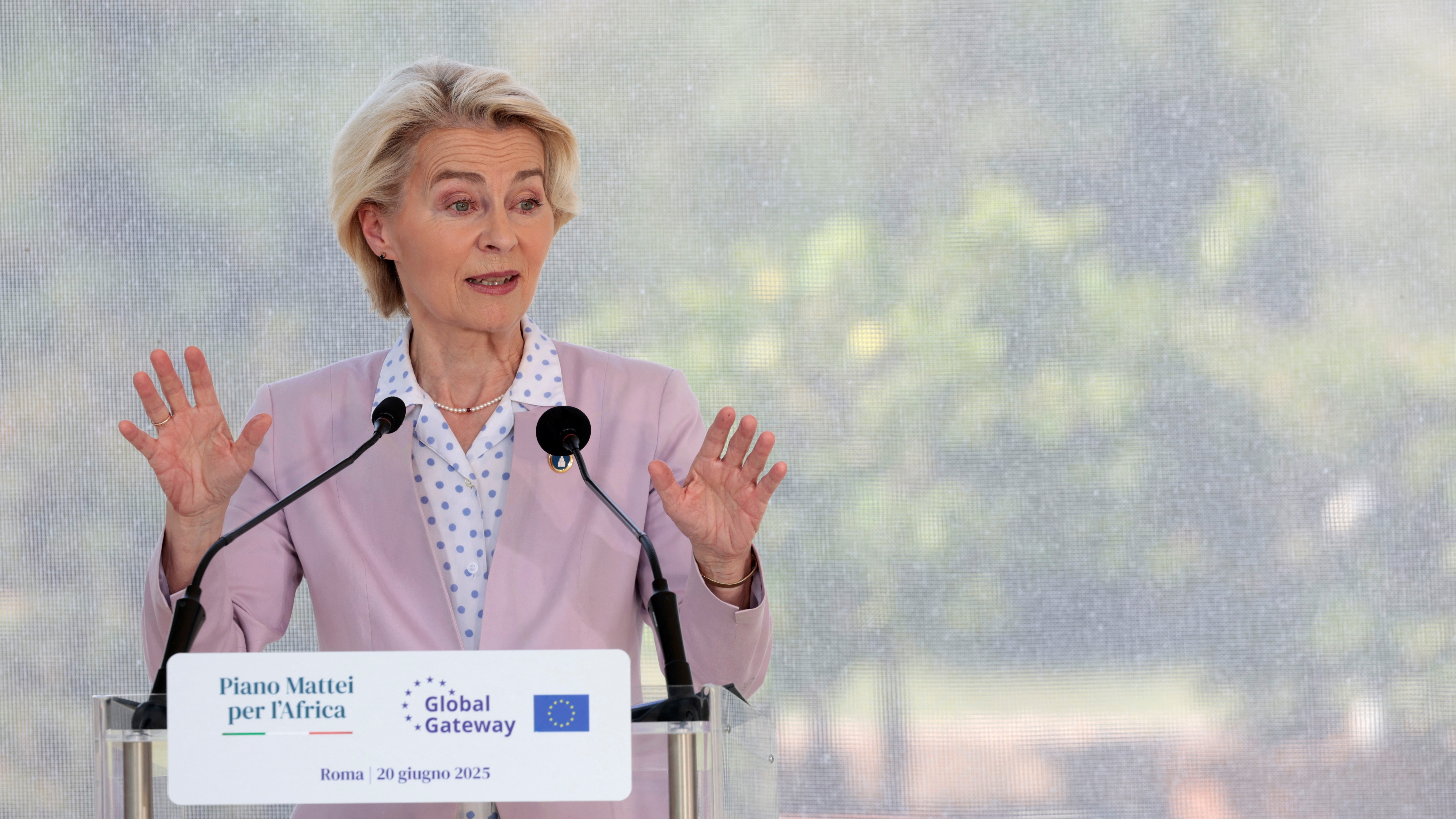 Ursula von der Leyen en Roma a pasada semana. REUTERS/Remo Casilli