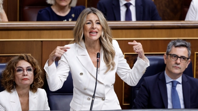 Yolanda Díaz este mércores no Congreso (EFE/Chema Moya)