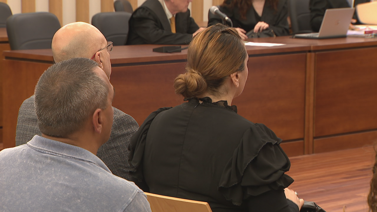 Os dous acusados, durante o xuizo