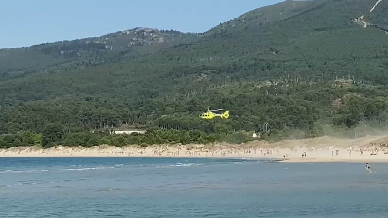 Acudiu o helicóptero medicalizado