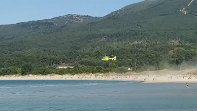 Acudiu o helicóptero medicalizado