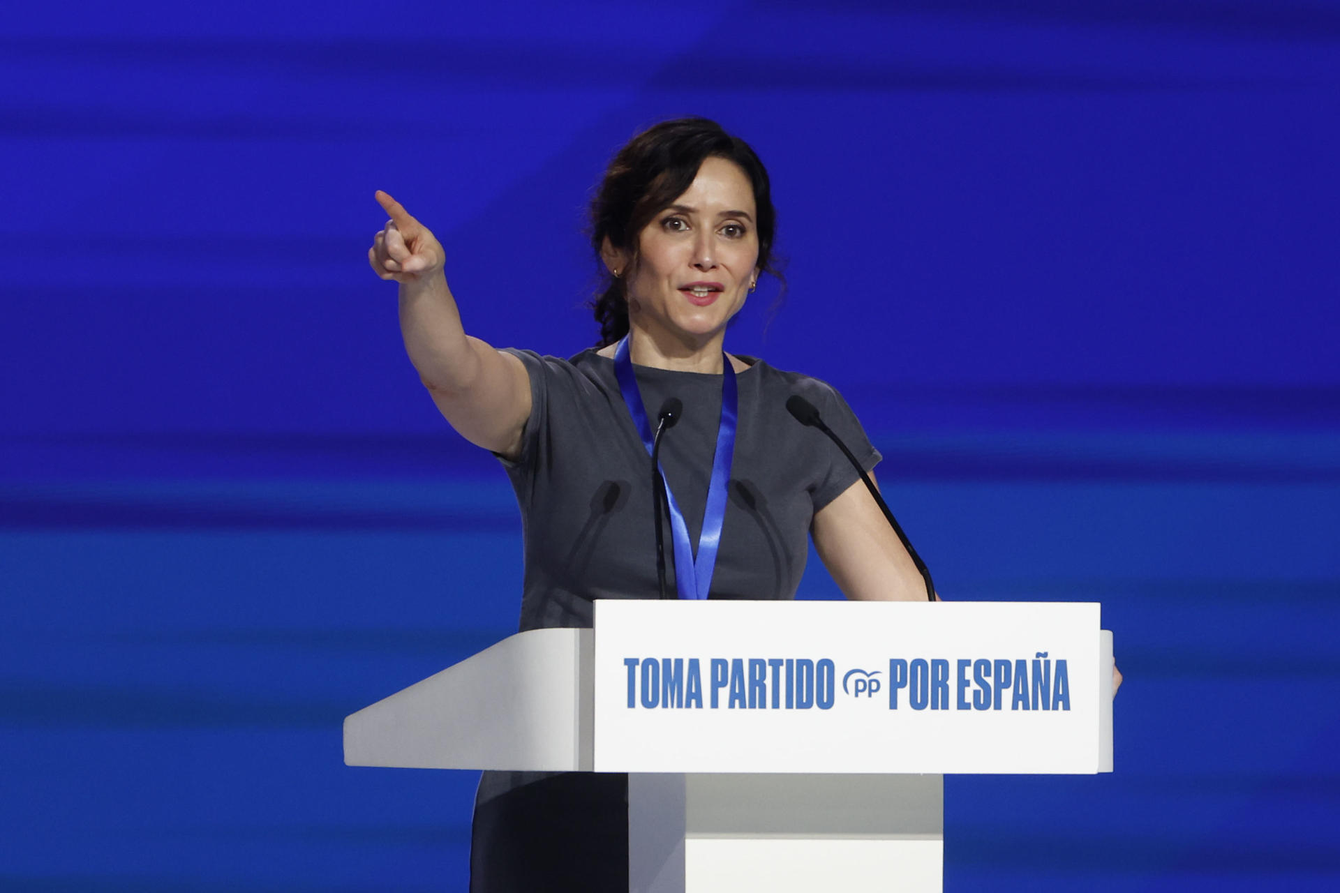 Díaz Ayuso, durante a súa intervención (EFE/ Javier Lizón)