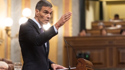 sánchez, durante a súa intervención no Congreso ( Eduardo Parra - Europa Press)