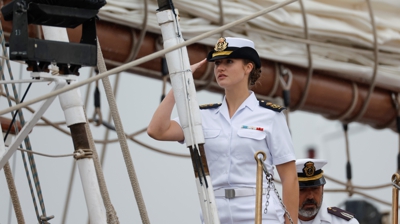 A princesa Leonor remata a súa formación de seis meses no Juan Sebastián de Elcano (EFE/Lavandeira jr)