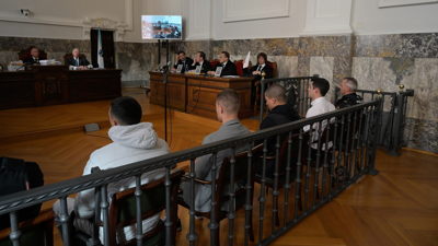 Diego Montaña, Alejandro Freire, Kaio Amaral, e Alejandro Míguez, durante a vista de apelación/Foto de arquivo/ M. Dylan /Europa Press