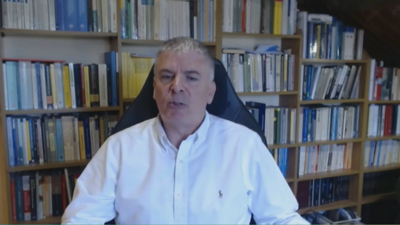 O director do Foro Económico, Santiago Lago, este venres nunha entrevista no 'Bos días' da TVG