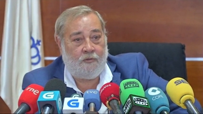 Julio Sacristán o día en que anunciou a súa retirada
