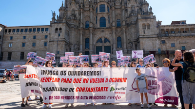 Vítimas do accidente de Angrois nunha imaxe de arquivo. Europa Press/César Arxina