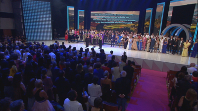 Imaxe do final da ga Gala do 40 aniversario da TVG
