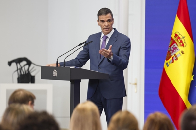 Pedro Sánchez, na súa comparecencia deste luns