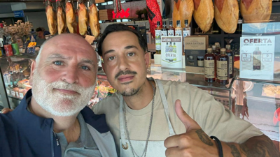O chef José Andrés xunto con Óscar López, de Montefurado