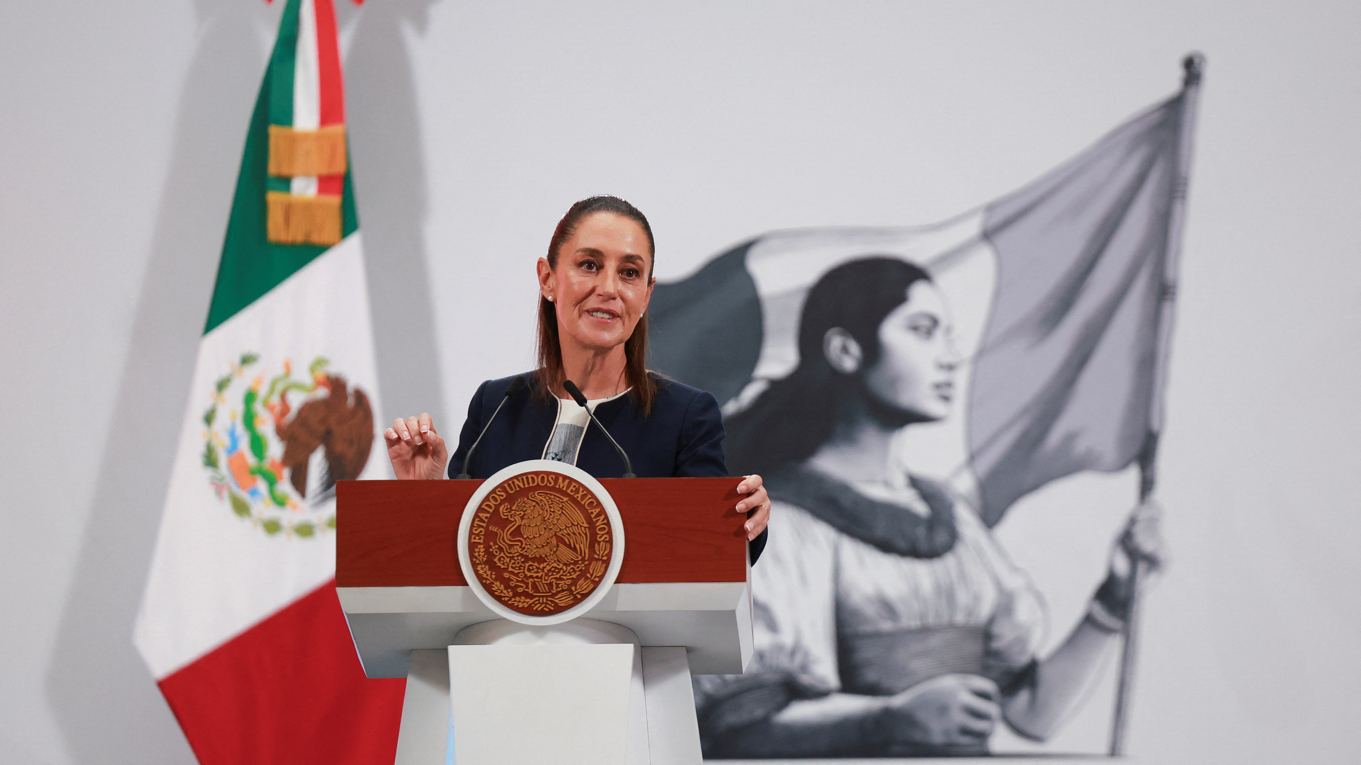 Claudia Sheinbaum, presidenta de México. REUTERS/Raquel Cunha