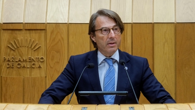 Miguel Corgos durante a comparecencia do Parlamento (EFE/Xurxo Martínez)