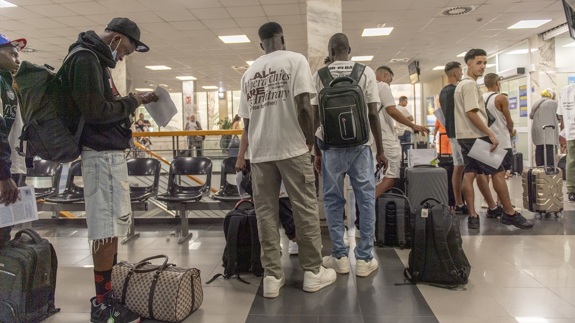Inmigrantes en Ceuta nunha foto de arquivo (Europapress)