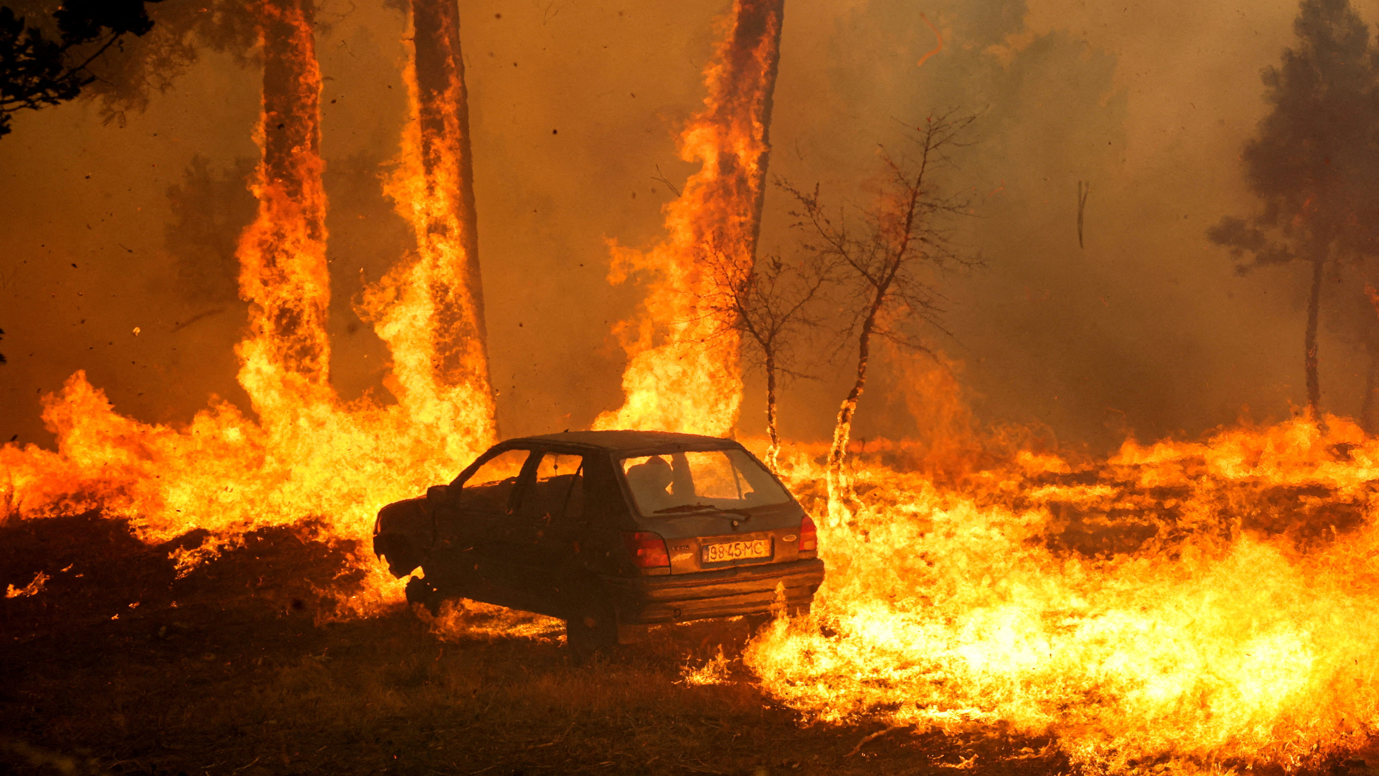 Incendio en Meda, Portugal. REUTERS/Pedro Nunes.