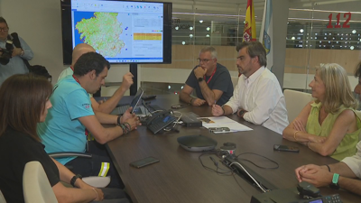 O Conselleiro de Presidencia, Diego Calvo no Centro Integrado de Emerxencias de Galicia na Estrada