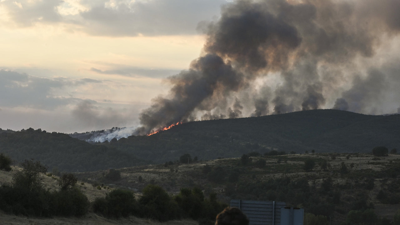 Incendio na Magdalena, León/J.Casares/EFE