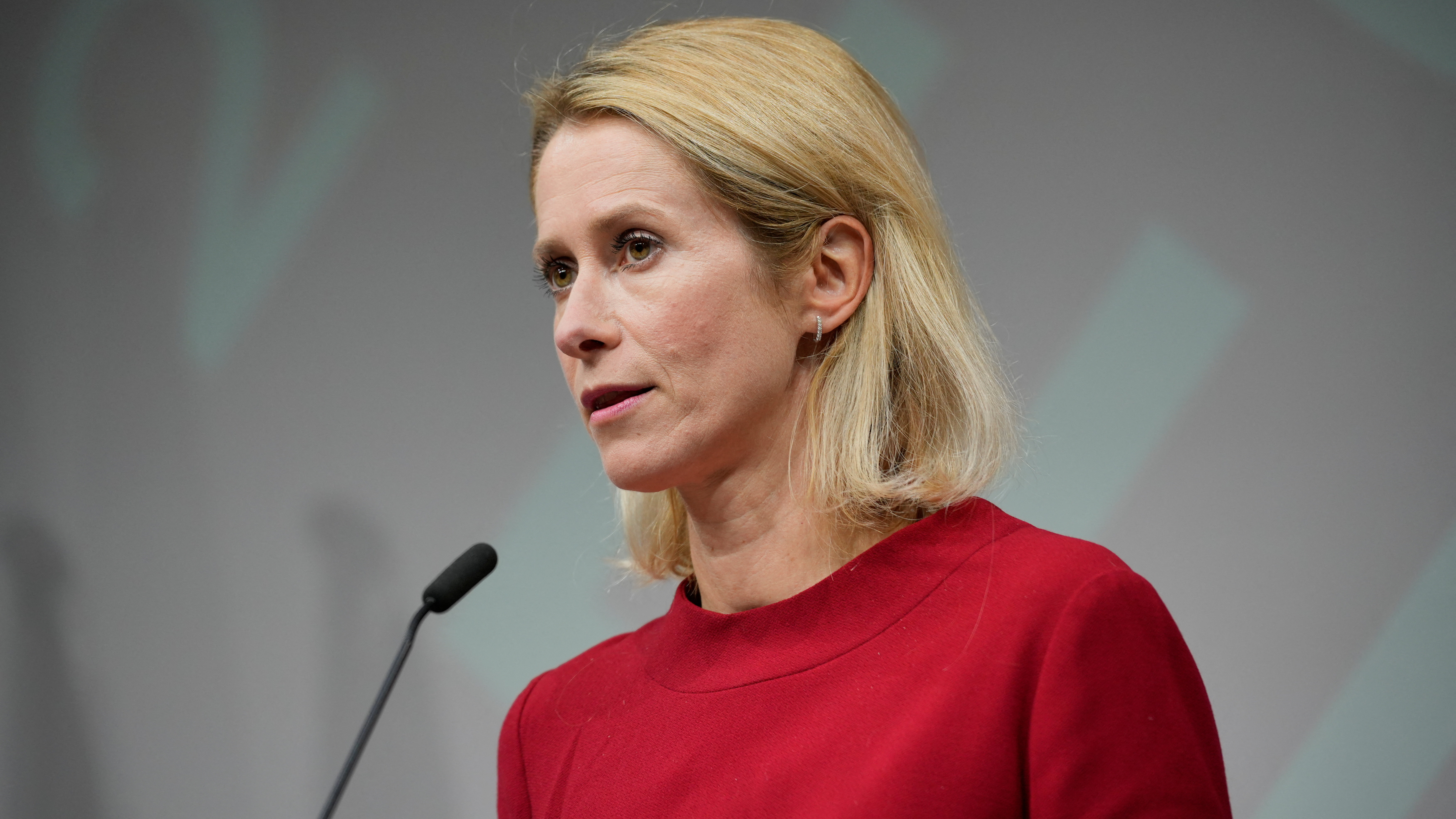 A Alta Representante de Asuntos Exteriores e Política de Seguridade, Kaja Kallas, durante unha conferencia de prensa/Emil Helms/Reuters