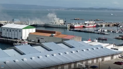 O barco afectado