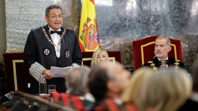 García Ortiz, no acto de apertura do ano xudicial presidido por Filipe VI (EFE/Chema Moya POOL)