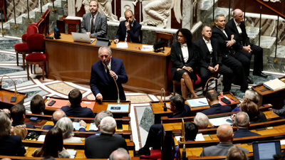 O primeiro ministro François Bayrou intervén durante o debate da súa moción de confianza. REUTERS/Benoit Tessier