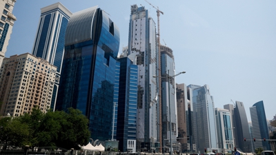 Panorámica do edificio atacado por Israel en Doha (REUTERS / Ibraheem Abu Mustafa)