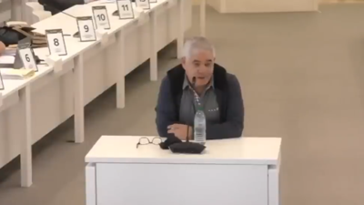 Francisco José Garzón Amo declarando no xuízo celebrado en Santiago de Compostela