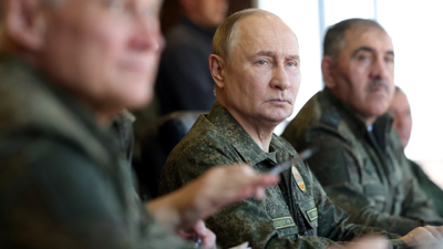 O presidente ruso, Vladímir Putin supervisa as manobras militares en Bielorrusia/Valery Sherifulin/Reuters