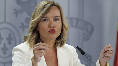 A voceira do Goberno, Pilar Aledría, tas o último consello de ministros (EFE/ Sergio Pérez)