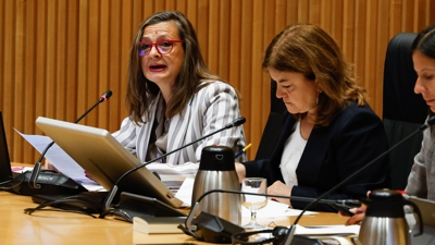 Carmen Martínez Perza, delegada do Goberno contra a Violencia de Xénero, durante a comparecencia no Congreso (EFE/J.J, Guillén)